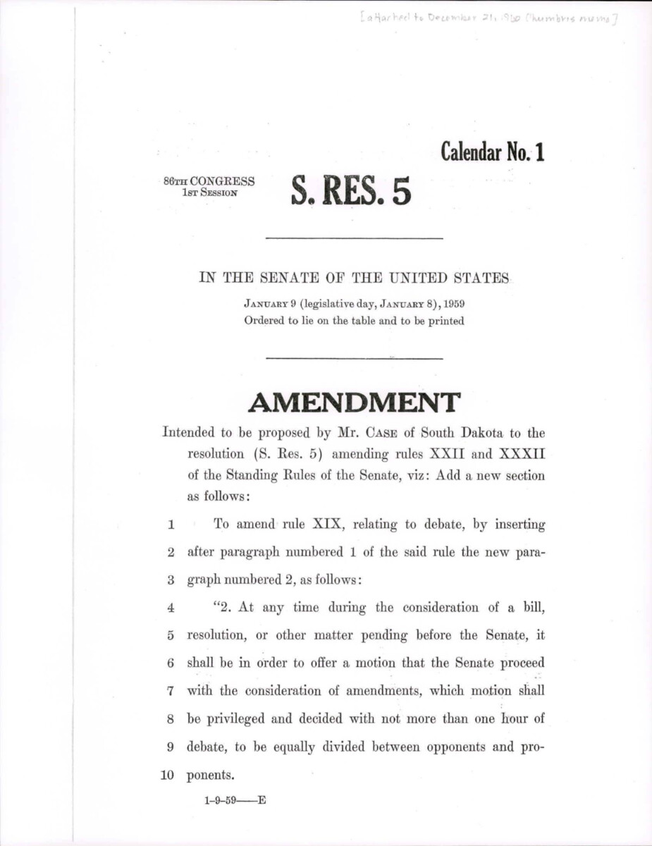 Amendment S. Res. 5 For Standing Rules, Minor Format Change.