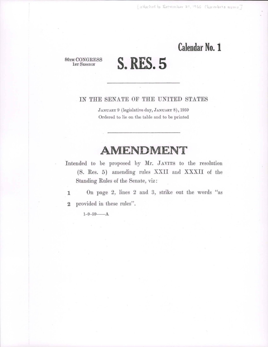 Amendment S. Res. 5 For Standing Rules, Minor Format Change.