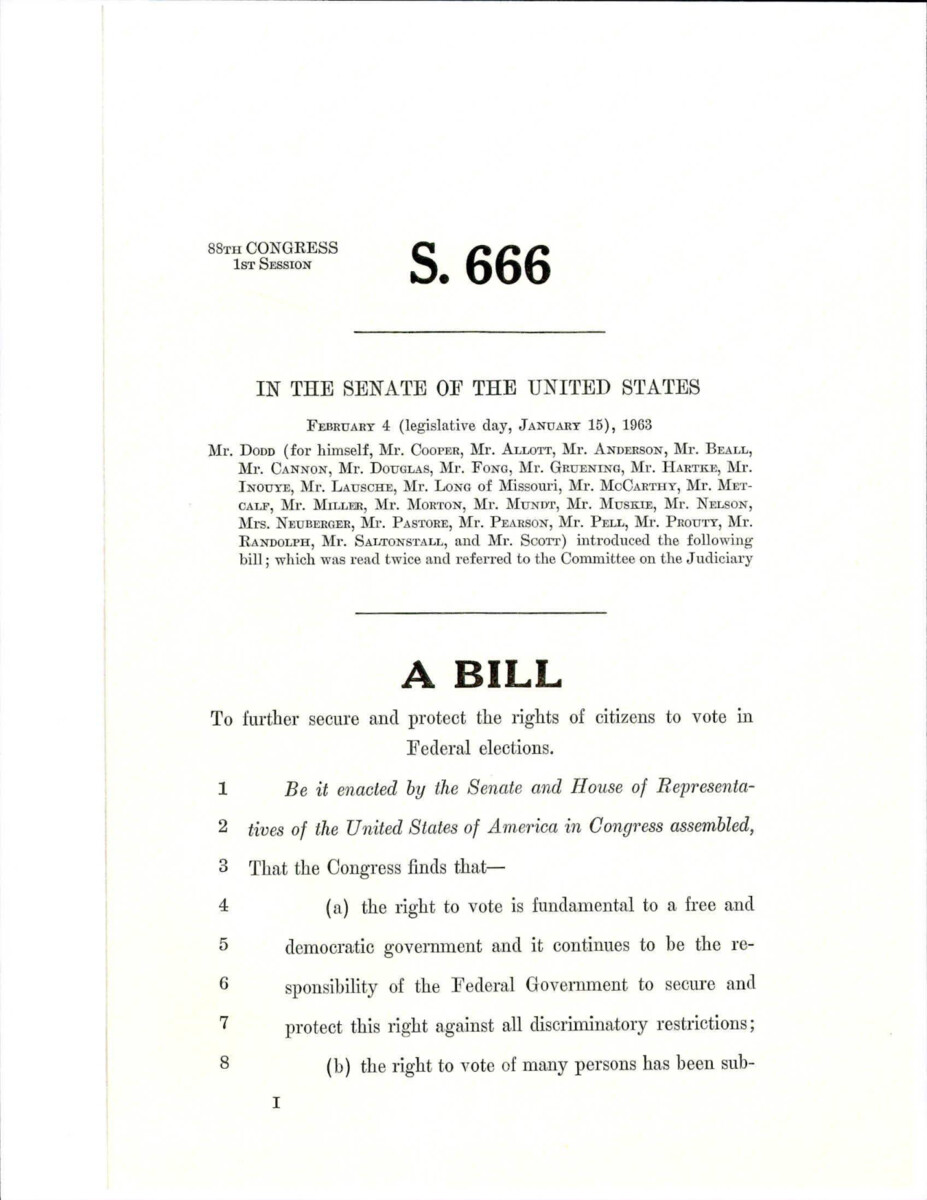 Bill Regarding S. 666 Regarding Voting Rights.