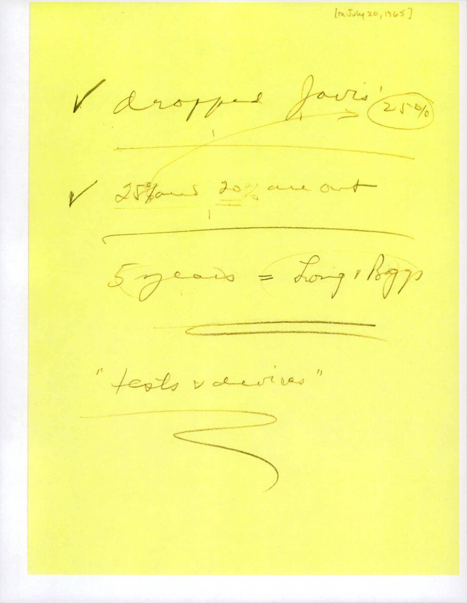 Limited Notes From Dirksen's Office With Senator Jarvis' Name As Well As "test V Devices", Possibly Referencing Literacy Tests.