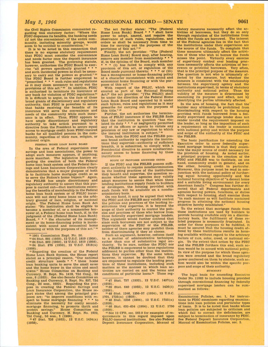 Sen. Ervin Floor Speech Voicing His Disapproval Of The Civil Rights Act Of 1966 Legislation. He Cautions Congress On The Threat Of Unconstitutionality.