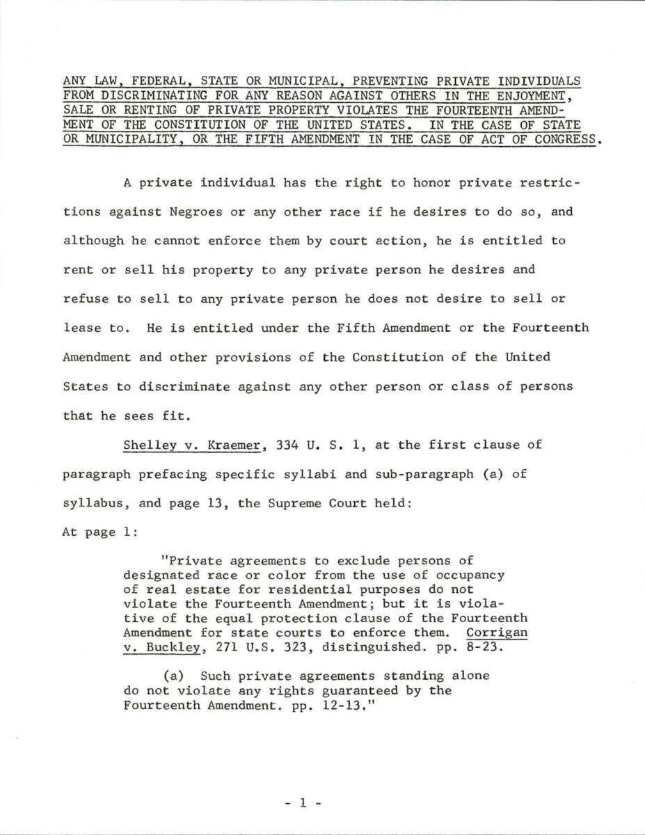Supreme Court Cases That Prevent Discrimination In Any Way Through The 14th Amendment And The 5th Amendment (in The Case Of State).
