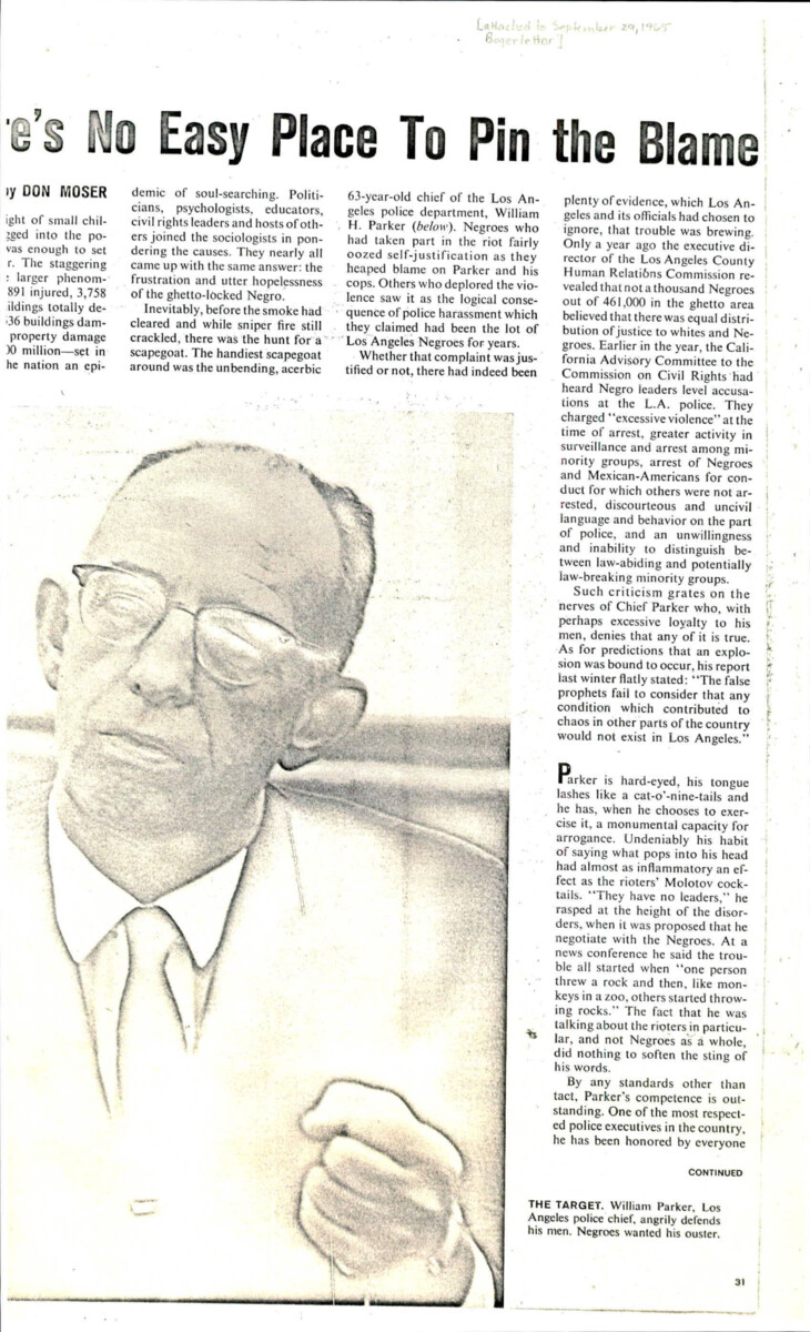 Articles About Race Tensions, Primarily Due To The Mass Arrest Of Minorities In Los Angeles That Have Erupted Into Rioting.