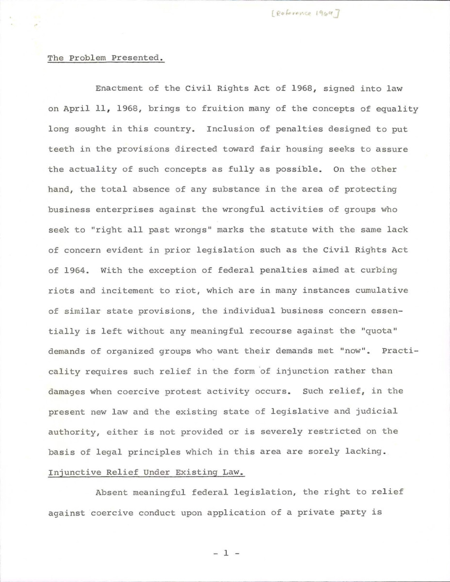 Scholarly Document About About Discrimination And How The 14th And15th Amendments Apply To Prevent Discrimination. It Also Talks About Racial Violence And The Powers States And Federal Have To Handle Riots And Violence.