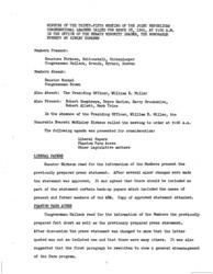 ["The meeting minutes outline Republican leadership responses to pending legislation on farms and taxation."]