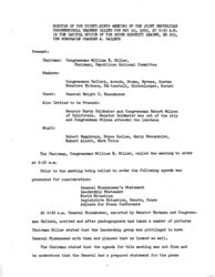 ["The meeting minutes focus on the Repbulican leadership's discussions in preparation of President Dwight D. Eisenhower's forthcoming statement."]
