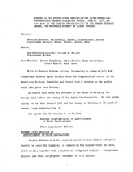 ["The meeting minutes outline the Republican leadership's discussions about the Supreme Court decision regarding the apportionment of state legislatures."]
