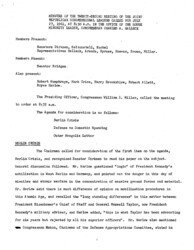 ["The meeting minutes focus on the Republican leadership's discussions about the Berlin Crisis of 1961 and the federal budget."]