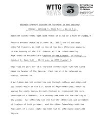 ["This interview transcript records Senator Everett McKinley Dirksen's appearance on WTTG's Opinion in the Capitol. The interview focuses on Dirksen's career and personal history, including his role in Civil Rights legislation and his thoughts on the economy and prayer in schools."]