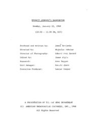 ["This transcript ecordrs a documentary on Senator Everett McKinley Dirksen's career in Congress and his upbringing in Pekin, Illinois."]