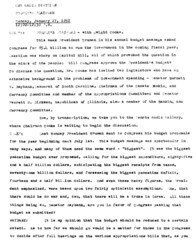 ["This interview transcript records Everett McKinley Dirksen and Burnet Maybank fielding questions about government spending and the federal budget on CBS Radio's People's Platform."]