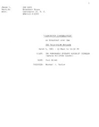 ["This interview transcript records Everett McKinley Dirksen's appearance on CBS's Washington Conversation. Dirksen discusses his life growing up in Pekin, Illinois, and his experiences in Congress."]