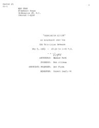 ["This transcript for the entire episode of Washington Report includes Everett McKinley Dirksen sharing his views on the Middle East."]