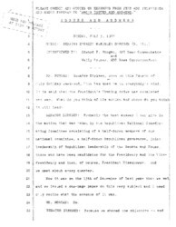 ["This interview transcript records Everett McKinley Dirksen's appearance on ABC's Issues and Answers. Dirksen responds to questions Vietnam, prayer in schools, and the Taft-Hartley Act."]