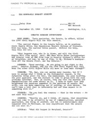 ["This interview transcript records Senator Everett McKinley Dirksen's appearance on The Today Show to discuss the failure to pass the 1966 Civil Rights Bill in the Senate."]
