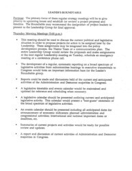 ["Part of a larger document, titled \"A Blueprint for Leadership\" that outlined for House Republicans House Republicans plans for the formulation, communication, and implementation of policy, for the 103rd Congress, the first since 1981 without a Republican-held White House."]