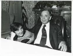 ["Black and white photograph print of farewell party for Mike Reed. March 12, 1976 Carl Albert, Mike Reed, and Tammy Kitchens identified in some of the images."]
