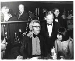 ["Carl Albert at a reception."]