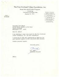 ["The document discusses the success of the Five Civilized Tribes Foundation's Area Arts and Crafts Program in providing training and jobs for Native American craftsmen in Oklahoma. The program has established multiple training centers and has seen an increase in sales and profits for the craftsmen. Financial support from the Bureau of Indian Affairs and the Oklahoma Vocational and Technical Education Branch has been crucial for the program's success, but funding may be limited in the future. The program has provided jobs for 239 Native Americans, with plans for expansion and new training centers in the coming year."]