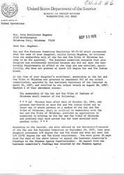 ["The document informs Mrs. Rita McAllister Megehee that her daughter, Alicia Carole Megehee, is being removed from the membership roll of the Sac and Fox Tribe of Oklahoma due to not meeting the membership requirements of having at least 1/4 degree Sac and Fox Indian blood. Despite being given the opportunity to appeal, no appeal was made within the allotted time, leading to the approval of the removal. Mrs. Megehee is given the option to appeal the decision to the Secretary of the Interior."]