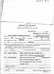 ["This report on heirship details the information regarding the estate of Susan Nahashe, a Shawnee tribe member who passed away in 1901. It includes details about her real and personal property, as well as her family members, marriages, and children. The report also mentions the lack of a will and provides information about her heirs and their relationships to her."]