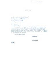 ["Carl Albert of the Bureau of Indian Affairs wrote a letter to Chief Tanyan of the Seminole Nation of Oklahoma thanking him for visiting their office and discussing matters with their staff. They expressed their appreciation for the opportunity to work closely with the Seminoles of Oklahoma and stated that they would be in touch after looking into the discussed matters."]