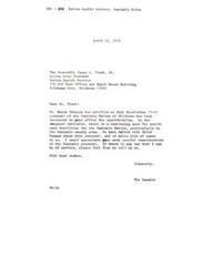 ["The document is from Carl Albert to Acting Area Director James A. Clark Jr. of the Indian Health Service, regarding a proposal from the Seminole Nation of Oklahoma for health care facilities. Carl Albert supports the proposal and requests careful consideration from Mr. Clark. Carl Albert also offers their assistance if needed."]