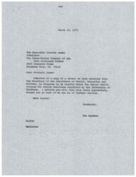 ["The Inter-Tribal Council of the Five Civilized Tribes is concerned about the possible discontinuation of the Master of Public Health Program for Native Americans at the University of Oklahoma due to lack of funding. They have sent resolutions to government officials urging them to continue funding the program to support Native American students in health care administration. The Department of Health, Education, and Welfare has stated that there are currently no additional funds available for this purpose. Governor James and Speaker Carl Albert have been involved in correspondence regarding this issue."]
