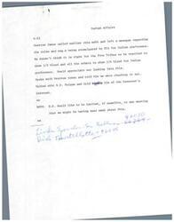 ["Overton James raised concerns about the rules and regulations for Indian preference being promulgated by the Bureau of Indian Affairs, particularly regarding blood quantum requirements for different tribes. The issue is being looked into, and R.D. Folsom has expressed interest in attending any future meetings on the topic."]