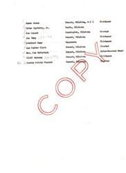 ["The document lists various names and locations in Oklahoma, including Durant, Caddo, Bennington, Wapanucka, and Boudinot Ream, belonging to individuals of Chickasaw and Choctaw heritage."]