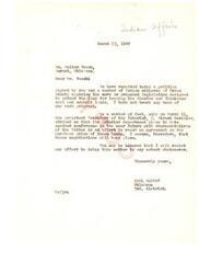 ["The document from Carl Albert to Mr. Walter Leach addresses a petition opposing legislation to extend the leasing of Choctaw and Chickasaw lands for coal and asphalt mining. Albert states that the Interior Department plans to negotiate with tribal representatives on the purchase price of the lands and assures that he will resist any delays in the process."]