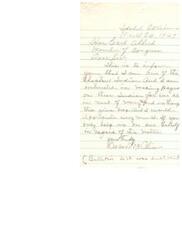 ["The document is from a Choctaw Indian in need of money for their crop in Oklahoma in 1947. The writer is asking for assistance from a member of Congress Carl Albert named Honorable  Bare Albert."]