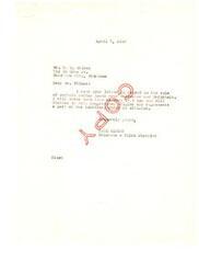 ["The letter is in response to Mr. H. E. Wilkes regarding the sale of Indian lands near McAlester and McCurtain. Carl Albert, representing the Third District of Oklahoma, promises to look into the matter and discuss it with Congressman Tigler."]