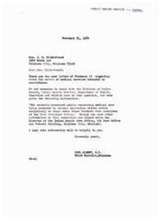 ["Mrs. J.B. Hilderbrand wrote to Representative Carl Albert inquiring about medical services extended to non-Indians who were beneficiaries of the Five Civilized Tribes. In response, Representative Albert informed her that the policy only applied to non-Indian widows of enrollees of the Five Civilized Tribes and directed her to contact the Director of the Indian Health Area Office for further information."]