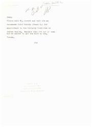 ["Jean is asking for Mr. Gerard to recommend Chief Belvin for appointment to the Advisory Committee on Indian Health, as there is a vacancy due to Justice Welch's retirement. Mr. Albert is being asked for his preference on the appointment, with the suggestion being made to let the Choctaws have it this time. The recommendation will be kept confidential and the Indian Health Department will make the final appointment."]