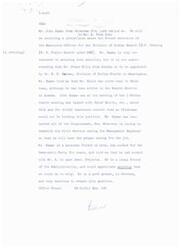 ["Mr. John Spaan from Oklahoma City called the office about the selection of the Executive Officer for the Division of Indian Health. He is interested in the position but believes Mr. Frank Ellis from Alaska may be appointed instead. Spaan has contacted Congressmen for help with his Civil Service rating. Spaan is a friend of the office and is dedicated to obtaining the position."]