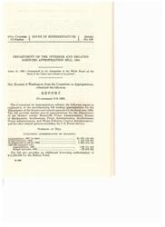 ["The document is a report from the Committee on Appropriations regarding the Department of the Interior and related agencies appropriation bill for the fiscal year 1968. It includes details of the proposed budget, appropriations for various activities, and construction projects for Indian health facilities. The Committee recommends certain reductions and adjustments in funding based on budget estimates and previous appropriations."]
