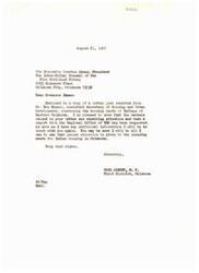 ["The document consists of a series of letters sent between various individuals and organizations regarding the critical housing needs of Indians in Eastern Oklahoma. The Inter-Tribal Council of the Five Civilized Tribes has been appealing for assistance in securing better housing for the tribes, and various government officials are working to address these pressing needs. The documents discuss efforts to expedite approval for housing projects and ensure that proper attention is given to the issue."]