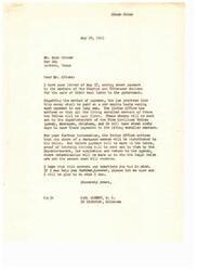 ["Mr. Criner wrote to Mr. Albert asking about payment to members of the Choctaw and Chickasaw Nations for the sale of their coal lands. Mr. Albert replied that payments will be made on a per capita basis, with living enrolled members being paid first. Deceased members' shares will be distributed to their heirs after proof of heirship is provided. Mr. Criner expressed his gratitude for Mr. Albert's efforts and asked if the payment could be made in a lump sum so he could buy a farm in Oklahoma."]