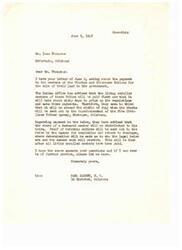 ["Mr. Isom Thompson wrote to Carl Albert, a Congressman, inquiring about the payment to members of the Choctaw and Chickasaw Nations for the sale of their land to the government. The Indian Office advised that living enrolled members will be paid first, with checks expected to be sent out around mid-July. Payment to heirs of deceased members will be distributed after all living members have been paid, with proof of heirship notices to be sent out for completion. Thompson expressed hope for receiving the payment soon."]