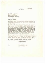 ["Mrs. Lola O. Warren wrote to Congressman Carl Albert inquiring about payment for the sale of coal lands owned by Choctaws and Chickasaws to the government. Congressman Albert informed her that the share of a deceased member will be paid to their heirs, and suggested she contact the Superintendent of the Five Civilized Tribes Agency in Muskogee, Oklahoma to request heirship notices. Mrs. Warren also inquired about payment for her unmarried aunt and childless uncle, and asked if they would be entitled to payment as well."]