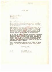 ["The document is in response to a query about the payment to Choctaw and Chickasaw Indians for the sale of their coal lands to the government. The Indian Office will send proof of heirship notices to the deceased members' heirs after the living enrolled members are paid. The document also includes a list of relatives and deceased members for whom the sender is inquiring about inheritance. The document also mentions an appropriation bill passed by the House of Representatives to pay the Choctaw and Chickasaw Nations for their lands. The sender offers further assistance if needed."]