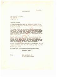 ["Mrs. Sparks received a letter from Carl Albert, a Member of Congress, regarding the payment to the Choctaws and Chickasaws for the sale of their coal lands to the government. The document states that living enrolled members will be paid first, with checks expected to be mailed out in July. Heirs of deceased members will be required to provide proof of heirship in the fall to determine who the legal heirs are and how much they will receive. Mrs. Sparks is advised to notify the Superintendent of any change of address to avoid delays in receiving the check. Mrs. Sparks responds with a letter thanking Carl Albert for the information and seeking further guidance on how to file claims for her deceased mother and brother."]