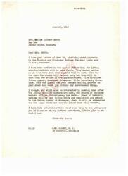 ["The document is from Carl Albert, a member of Congress, in response to Mrs. Mollie Colbert Smith's inquiry about payments to Choctaw and Chickasaw Indians for coal lands sold to the government. Albert informs her that living enrolled members will be paid first, and then shares of deceased members will be divided among heirs. He also mentions that an appropriation bill has been passed for the payment. Mrs. Smith had previously written to Albert requesting information on how to apply for payment as a member of the Chickasaw tribe."]