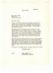 ["Mrs. Mattie Lynn is inquiring about payment for the sale of land belonging to the Choctaw and Chickasaw Nation following her husband's passing. The Indian Office has advised that payment will be distributed to heirs after proof of heirship is established. Living enrolled members will be paid first, followed by heirs. Mrs. Lynn is instructed to contact the Superintendent to request an heirship notice."]