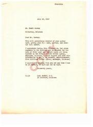 ["Mr. Emmit Sockey sent a postal card with his information to Carl Albert regarding the sale of coal and asphalt lands for the Choctaw and Chickasaw tribes. Carl Albert acknowledged receipt of the information and suggested that Mr. Sockey send it to the Five Civilized Tribes Agency in Muskogee, Oklahoma. He also offered his assistance in the future."]