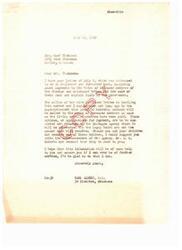 ["Mrs. Maud Thompson wrote to Representative Carl Albert inquiring about payments to the heirs of deceased members of the Choctaw and Chickasaw Tribes for the sale of their coal and asphalt lands to the government. Representative Albert responded, informing her that the office of the Five Civilized Tribes is handling this matter and that proof of heirship notices will be mailed to the heirs of deceased members. He suggested that if she and her children do not receive the notices, they should write to the Superintendent of the Agency to request them. Mrs. Thompson also asked if she could receive a part of her deceased husband's claims and how to apply for them."]