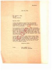 ["The letter is informing Mr. Alfred B. Noah that payments to living enrolled members of the Choctaw and Chickasaw tribes for the sale of their coal and asphalt lands to the government will begin in July. The office is working to expedite the process and hopes to start payments by September. Members are asked to provide their information on a postcard and not to send unnecessary correspondence. The letter expresses hope that the payments will be received soon."]