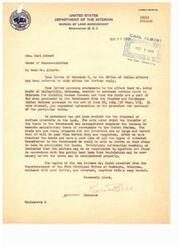 ["The letter is a response to Honorable  Carl Albert regarding a request to purchase certain lands in Oklahoma. The Bureau of Land Management states that no procedure has been established yet for the disposal of the lands, as deeds are still being prepared. The complexity of the situation may require legislation before the lands can be properly administered. The letter also mentions that the request has been forwarded to the Bureau of Indian Affairs for further processing."]