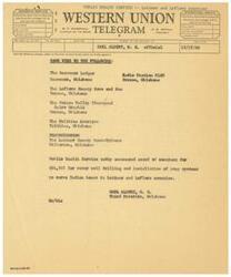 ["The Public Health Service announced the award of a $14,505 contract for water well drilling and pump installation to serve Indian homes in Latimer and LeFlore counties. The contractor is Jess Powers Well Drilling Co., Inc. from Mena, Arkansas."]